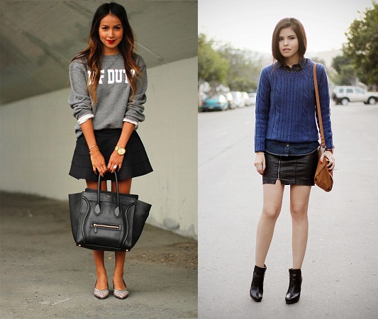 Skirts With Sweatshirt