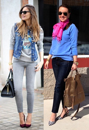 Sweatshirts With Classy Denim