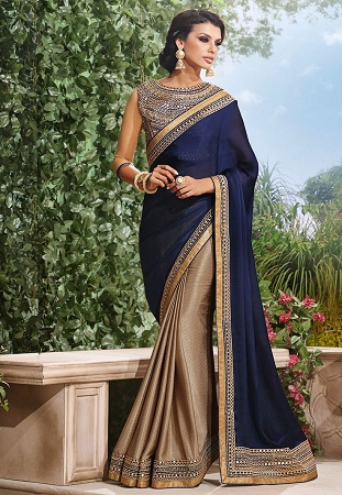 Chiffon Saree With Embroidered Blouse