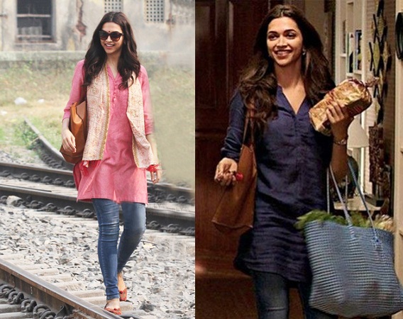 Deepika Padukone in kurti with jeans