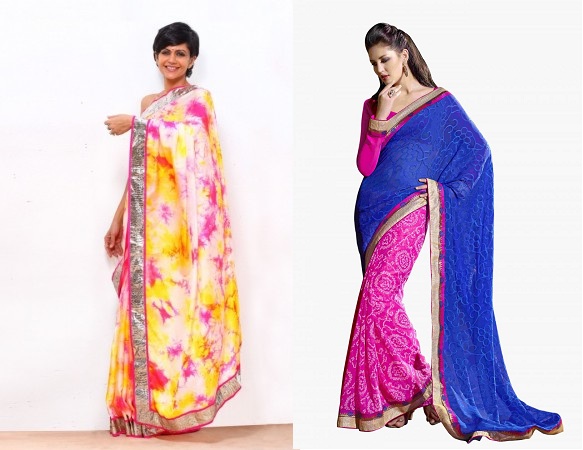 Dye Prints And Bandhani Sarees