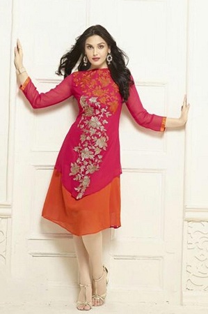 Embroidered Georgette Kurti