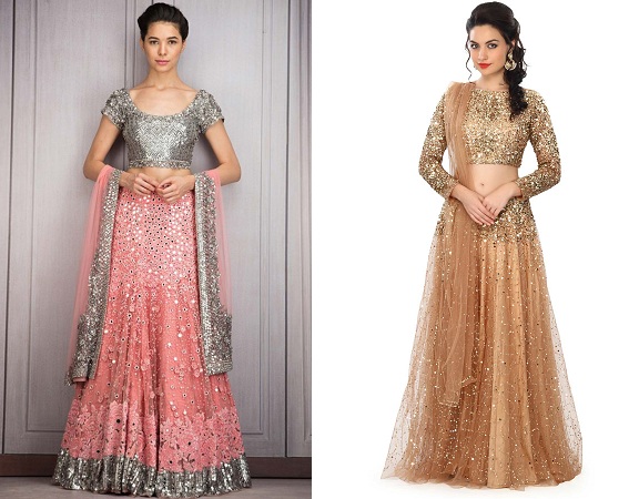 Full Sequined Lehenga Blouse Design