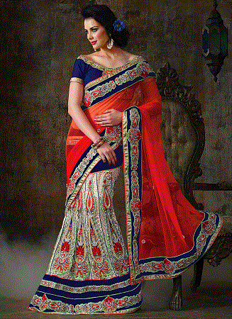 Georgette Lehenga Style Saree