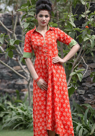 Handloom Long Length Kurtis