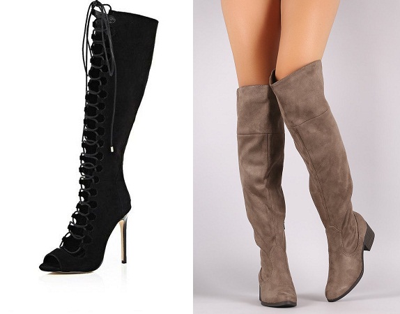 Knee-Length Black City Boots