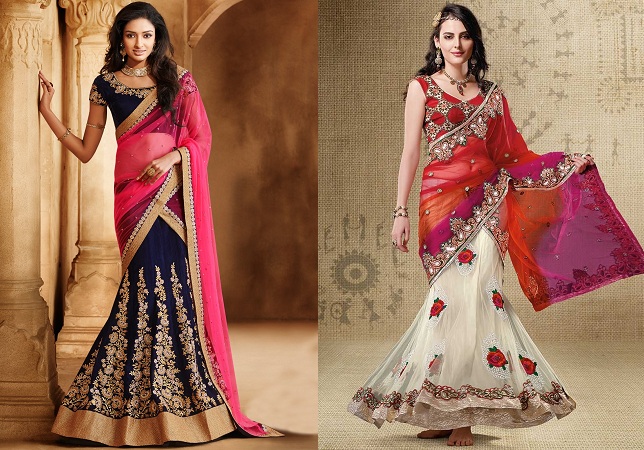 Lehenga Saree- Lehenga Saree Design, Lehenga Saree Latest Design Photos