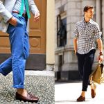 Loafers Shoes With Colourful Chinos