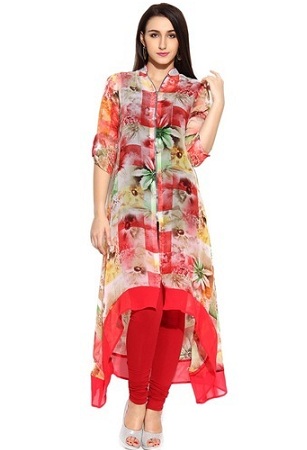 Multi-Coloured Georgette Kurtis