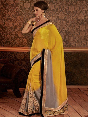 Satin Georgette Saree