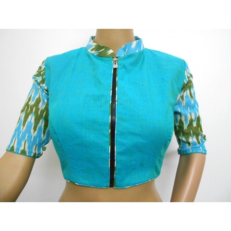 High Neck Blouse For Broad Shoulder