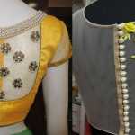 Netted back neck blouse