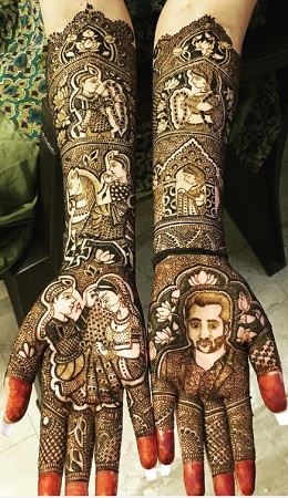 Beautiful Portrait Mehendi Design