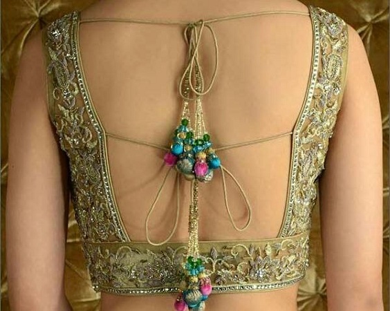 Deep Rectangular Cut Saree Blouse