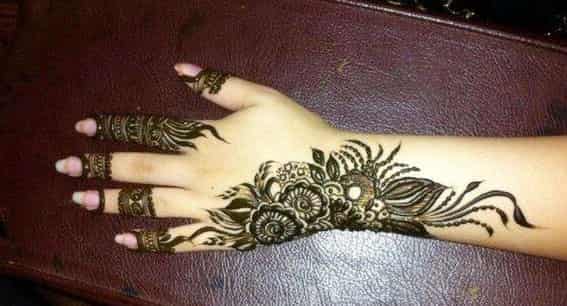 Floral Mehendi Design For Back