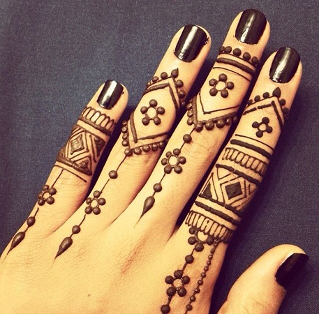 Moroccona Mehendi Design For Fingers