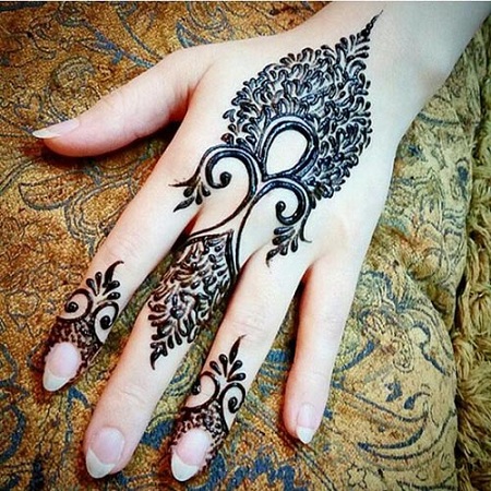 simple henna feather designs