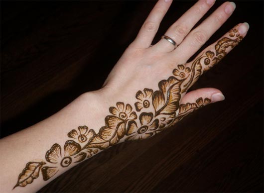 Shaded Mehendi Back Design