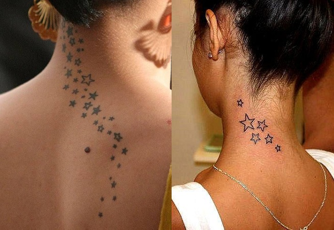 Bright Twinkling Stars On Neck