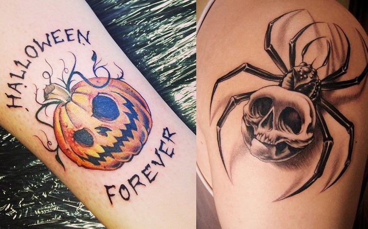 Ghost And Halloween Tattoos