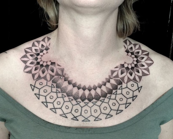 Neckline Jewellery Tattoos - FashionBuzzer.com