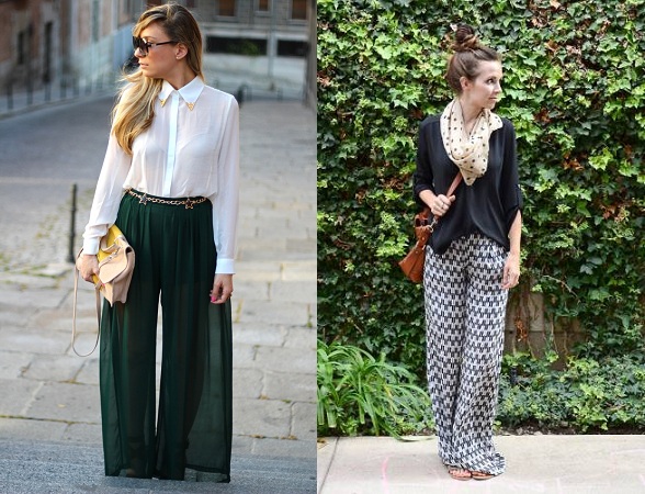 Palazzo Pants With Long Sleeved Shirts