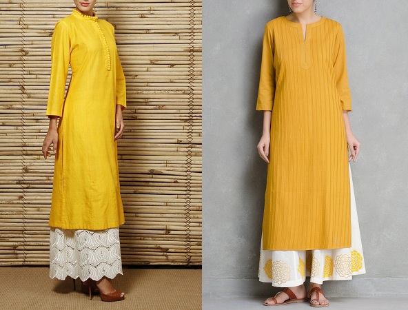 Long kurtis with on sale palazzo