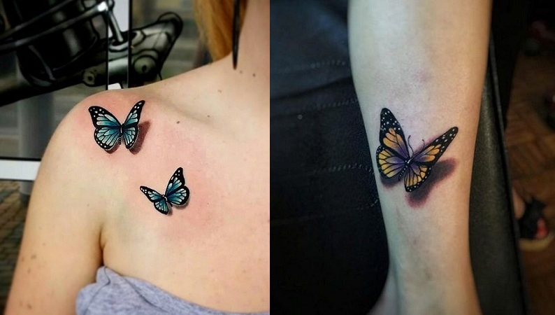 Sensational 3D Butterfly Tattoos