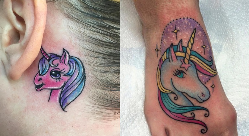 Rainbow unicorn tattoo | Cool tattoos, Unicorn tattoos, Body art tattoos