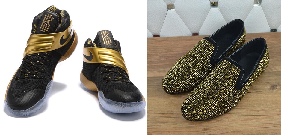 Black And Gold Shoes
