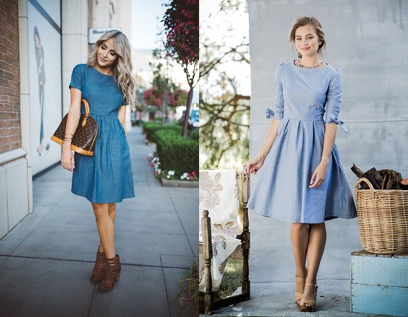 Chambray Denim Dress