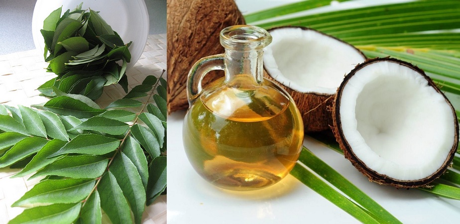 Curry Leaves Coconut Oil Mix For Black Hair