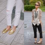 Golden Shies With Cropped Jeans