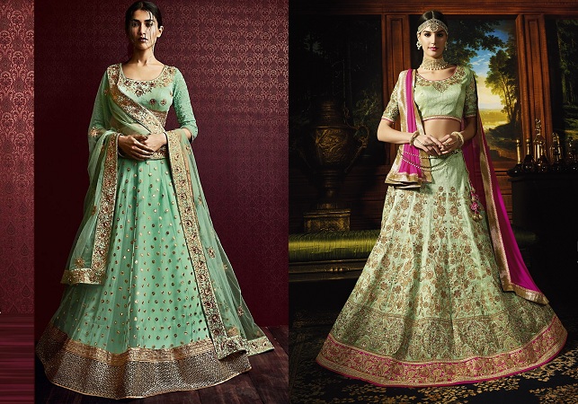 Grandeur Green Lehenga