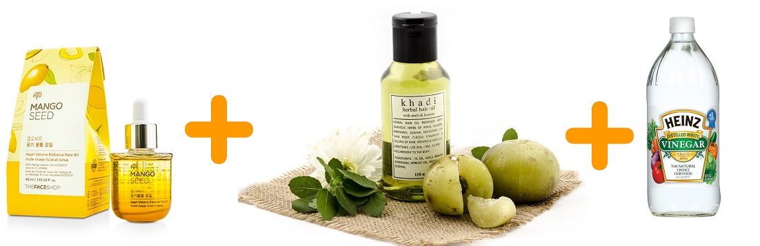 Mango Kernel Oil Amla Oil Vinegar Mix For Black Hair