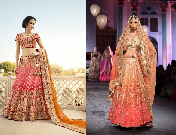 Salmon Color Lehenga