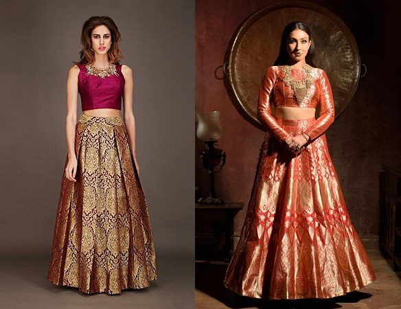 Brocade Lehenga Choli with Zari Work Dupatta at Best Price in Lucknow |  Designs By Shalini