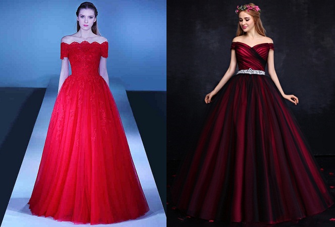 2023 Newest Designer Long Red Burgundy Gowns Off Shoulder Sexy Fashion Formal  Evening Gowns Robe De Soiree From Bridaldressmall, $235.18 | DHgate.Com