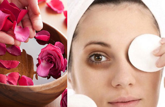 rose water for dark circles