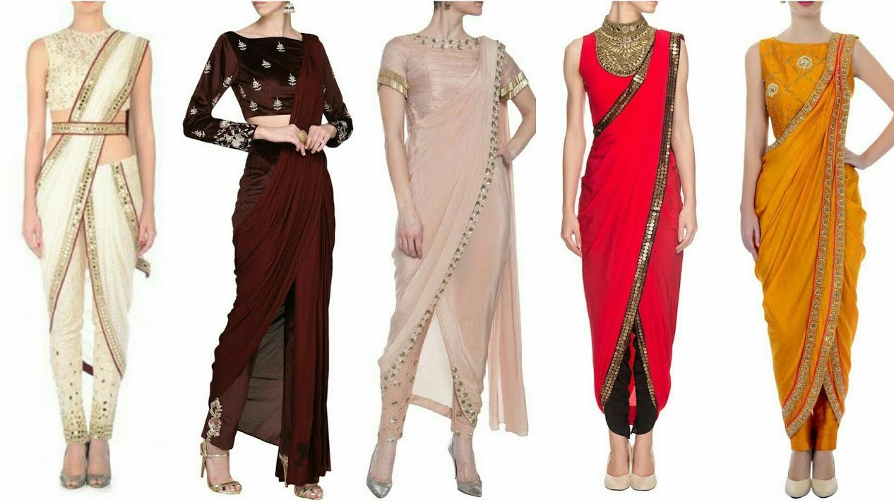 Sari with leggings..super sleek! | Saree styles, Fancy sarees, Western  dresses