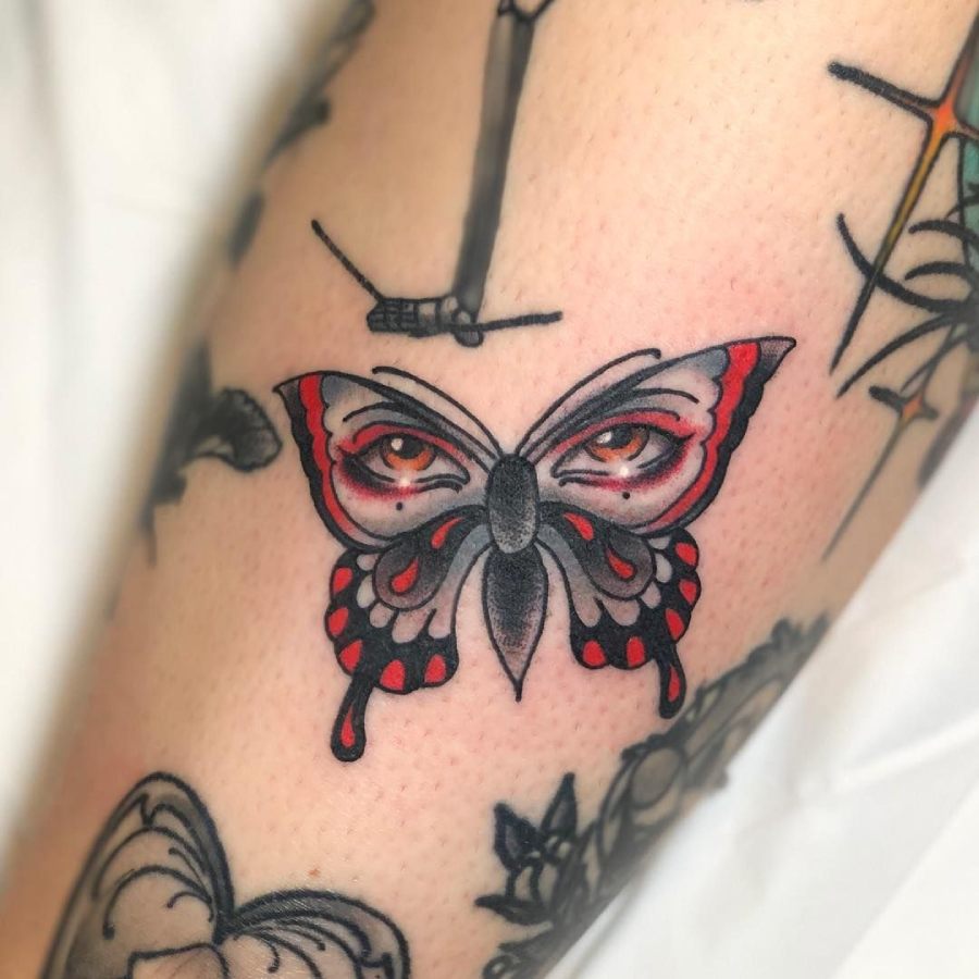 Butterfly Eyes Tattoo