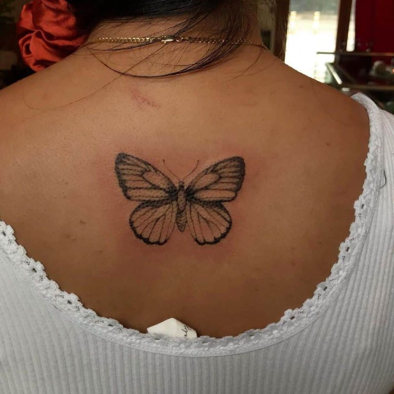 Calligraphy Butterfly tattoo women at theYoucom