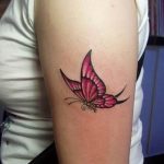 Closed-Winged Butterfly Tattoo