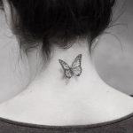 Neck Butterfly Tattoo designs