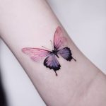 open winged butterfly tattoos
