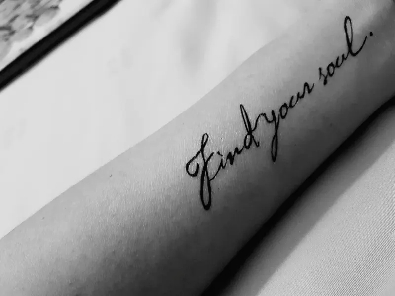 Script Tattoos in Various Fonts