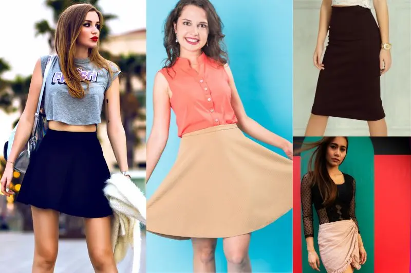 common types of skirts 